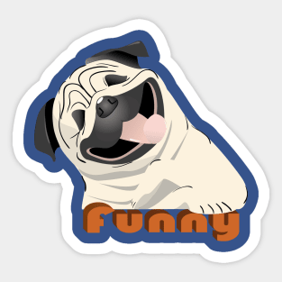 Funny Pug Sticker